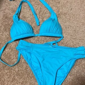 La Blanca Light Blue Triangle Bikini Set